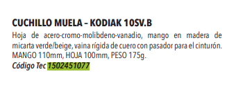 Cuchillo Kodiak-10SV.B -