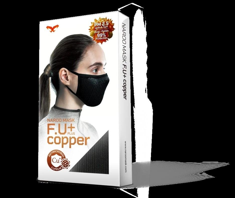 Máscara Filtrante Antimicrobiana Lavable Fu + Cobre