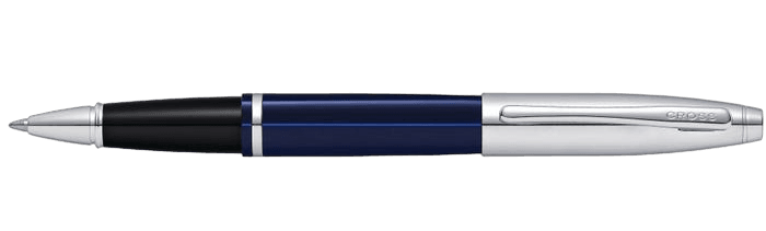 Bolígrafo Rollerball Calais Cromado y Lacado - Color: Azul