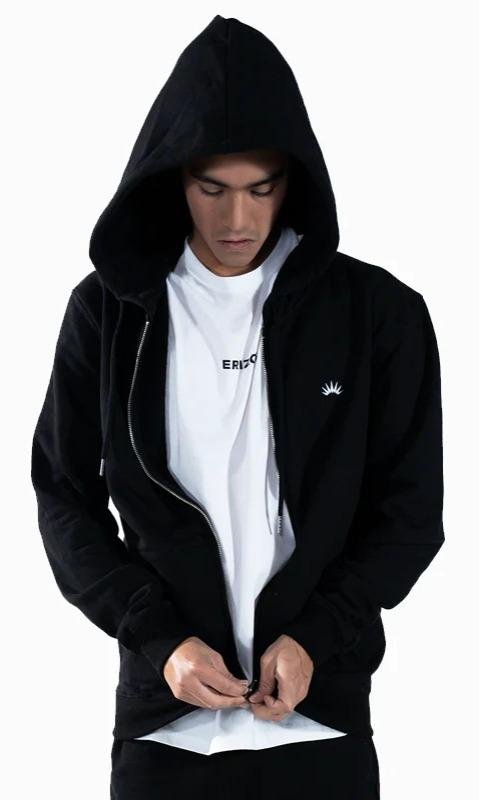 Chaqueta Hood Basic Zip - Color: Black White