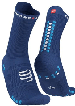 Calcetines  Pro Racing Socks v4.0 Run High - Talla: 3, Color: Sodalite/Fluo Blue