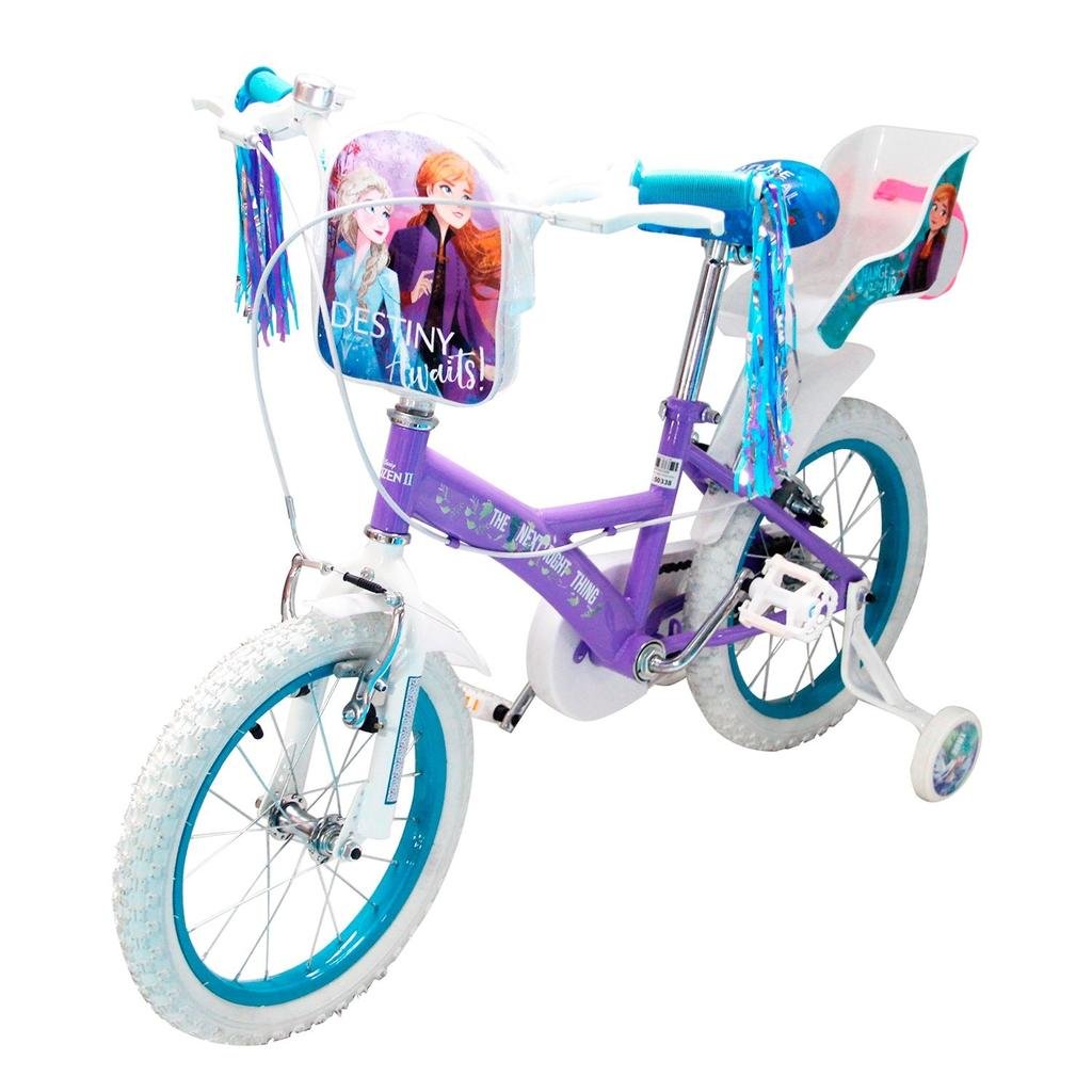 Bicicleta niña Frozen acero - Talla: aro16, Color: Violeta