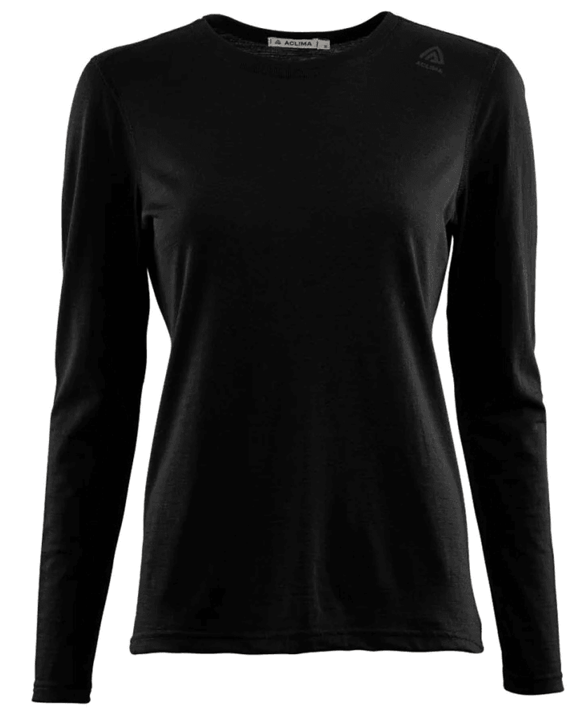 Primera Capa Mujer Lightwool Undershirt long Sleeve - Color: Negro