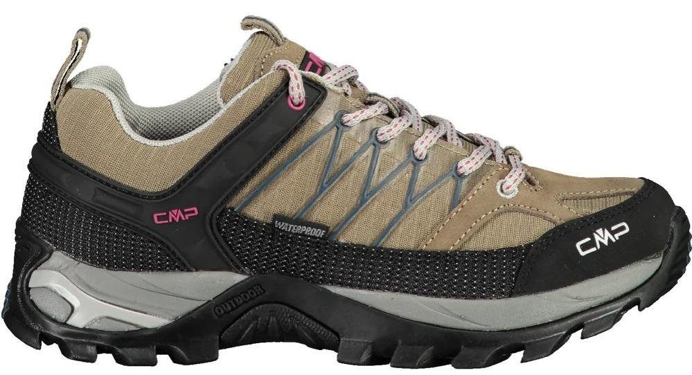 Zapato Trekking Mujer Rigel Low Trekking Shoe Wp - Color: Café Claro-Negro