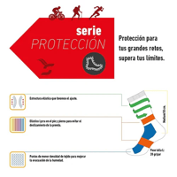 Miniatura Calcetines Deportivos Ciclismo - Color: Negro/Rojo