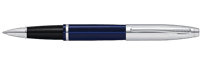 Miniatura Bolígrafo Rollerball Calais Cromado y Lacado - Color: Azul