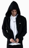 Miniatura Chaqueta Hood Basic Zip - Color: Black White
