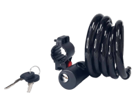 Miniatura Candado Espiral Con Llave 12x150 - Color: Negro