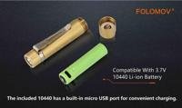 Miniatura Linterna EDC-C1 Brass 335 Lum -