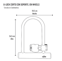 Miniatura Casco Sport U-Lock Corto Con Soporte  -